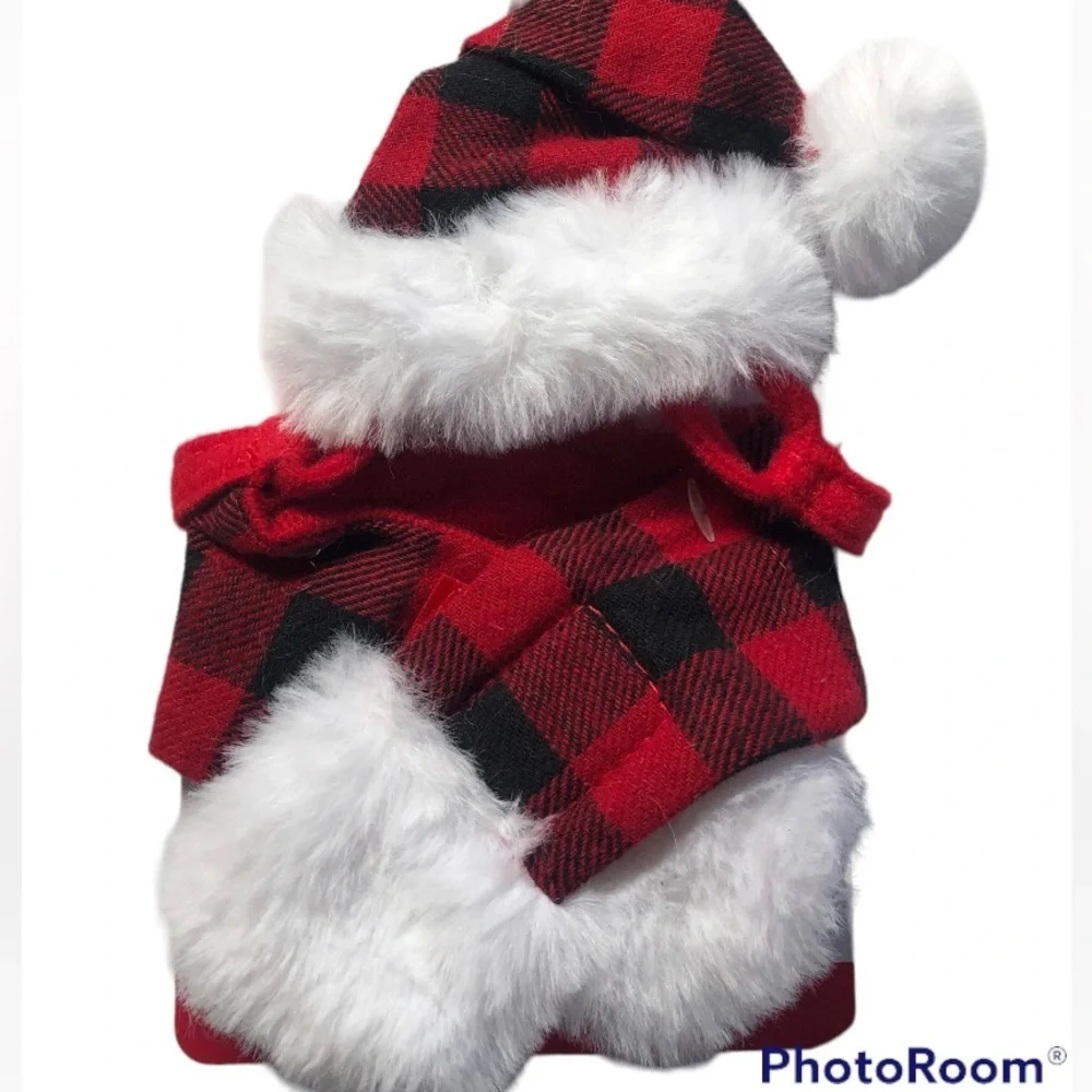 NWT kitten Mrs Claus Neck Hat Costume XS